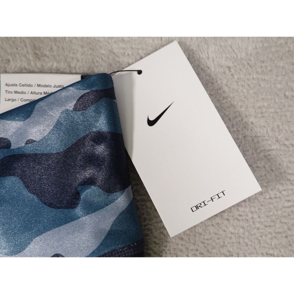 Nike Womens Blue Camo Dri-Fit Leggings Size M - Picture 10 of 15